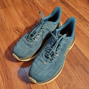 Hoka One M Mach 4 Men’s Size 12.5D 1113528 BCBLC Blue Coral Black Running Shoes